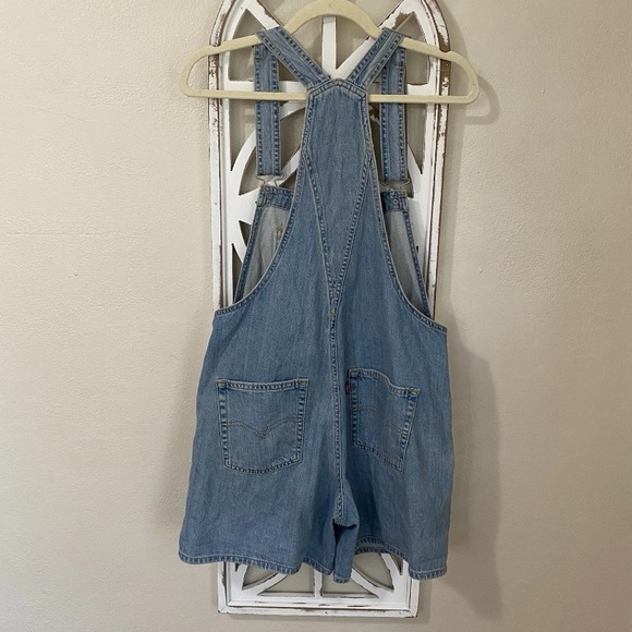 LEVI STRAUSS & CO TWO HORSE BRAND xsmall OVERALLS SHORTALLS CHORE DENIM SHORT - Picture 4 of 8